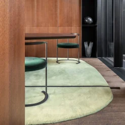 Tondo non Tondo Linea Irregular Sage-Green Rug