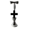 Totem Black White and Platinum Decorative Sculpture by Karim Rashid