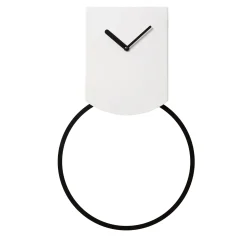 TOVI White Steel wall pendulum clock