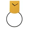 TOVI Yellow Steel Wall Pendulum Clock