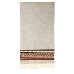 Tragedia Fringed Patterned Polychrome Blanket