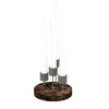 Transitorio 4-Arm Sage Green/Emperador Dark Candleholder