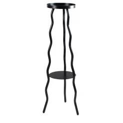 Tremulo 2-Tray Black Planter Stand
