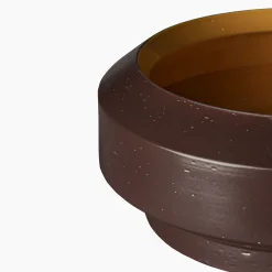 Tribe Brown and Yellow Low Vase by Arik Levy