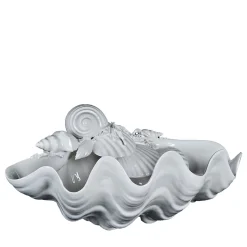 Tridacna Medium-Size White Bowl by Antonio Fullin