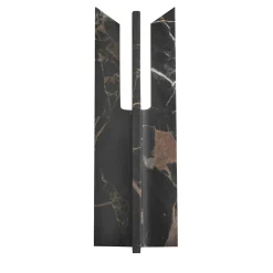 Trinity S Black and Gold Marble Candlestick