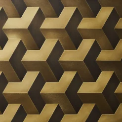 Trio 3D Orbitale Set of 20 Burnished-Brass Tiles