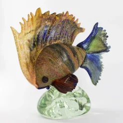 Tropical Fish Murano Glass Sculpture