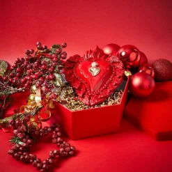 TRUE LOVE RED ENAMEL CERAMIC HEART