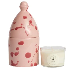 Trullo Rose and Burgundy Candle Holder