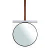 Tube Marble Mirror with Leather Strap