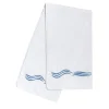 Tuffo White & Assisi Blue Bath Towel