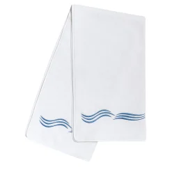 Tuffo White & Assisi Blue Bath Towel