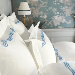 Tuffo White & Assisi Blue US King Sheet Set