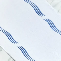 Tuffo White & Assisi Blue Bath Mat