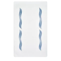 Tuffo White & Assisi Blue Bath Mat