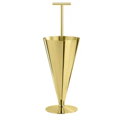 Tumbrella Satin Brass Umbrella Stand By Richard Hutten