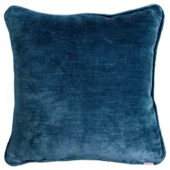 Turquoise Carrè Cushion in jacquard fabric and Linen Velvet