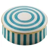 Turquoise Stripes Belle Epoque Round Box