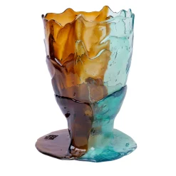 Twins C Blue and Brown Large Vase by Gaetano Pesce