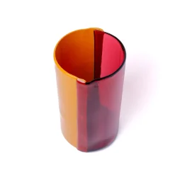 Two Lines Fuchsia and Orange Large Vase by Enzo Mari