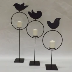 Uccellino C Metal Candleholder