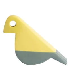 Uccellino Matte Yellow and Gray Statuette