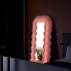 Ultrafragola Floor Mirror and Lamp by Ettore Sottsass