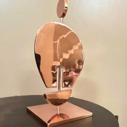 Umanoide Polished Pink Copper Galvanic Brass Sculpture