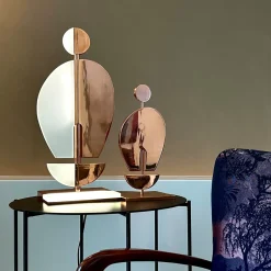 Umanoide Polished Pink Copper Galvanic Brass Sculpture