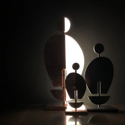 Umanoide Polished Pink Copper Galvanic Brass Sculpture