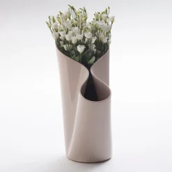Umbravase Beige Ceramic Vase by Luca Nichetto