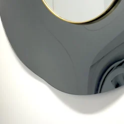 Undulate Handmade Fumé Crystal Mirror