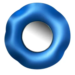 Undulate Satin Blue Wall Mirror