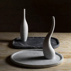 Undulating Travertine Decorative Sculpture