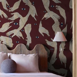 Uno Nessuno Red Classic Burgundy Wallpaper by Marika Tardio