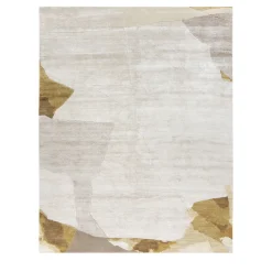 Untitled N° 892 Gold Wool and Bamboo Silk Rug