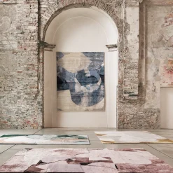 Untitled N° 936 Pink Wool and Bamboo Silk Rug