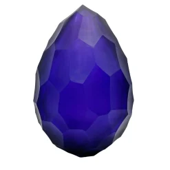 Uovo Diamante Multi-Faceted Blue Sculpture