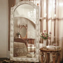 Upholstered Floor Mirror