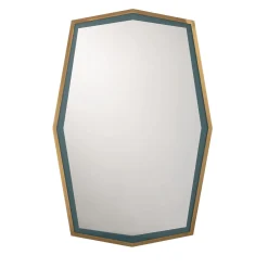 Urban Hexagonal Brass Mirror