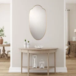 Urban Oval Brass Mirror