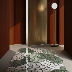 Vague Asymmetrical Marble Rug by Zanellato-Bortotto Studio