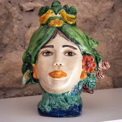 Vaso Primavera Modern Polychrome Moor's Head