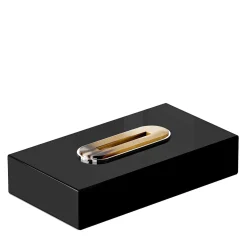 Veletta Glossy Black Tissue Box