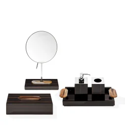 Veletta Glossy Ebony Magnifying Mirror