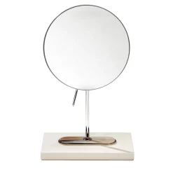 Veletta Ivory Lacquered Wood Magnifying Mirror