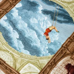 Velvet plaid with Acrobat and ceiling