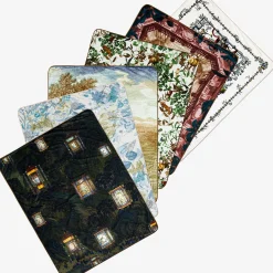 Velvet plaid with Chinese Lanterns