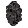 Velvety Vortex Ebony & Antique White Hand Tufted Rug